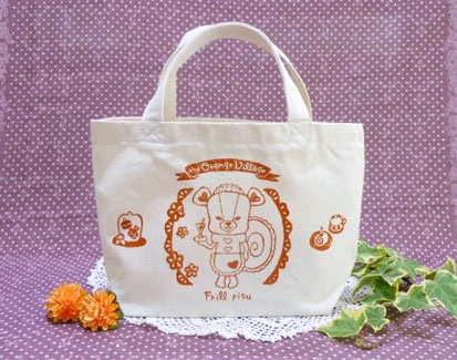 フリルリスコットンバッグ